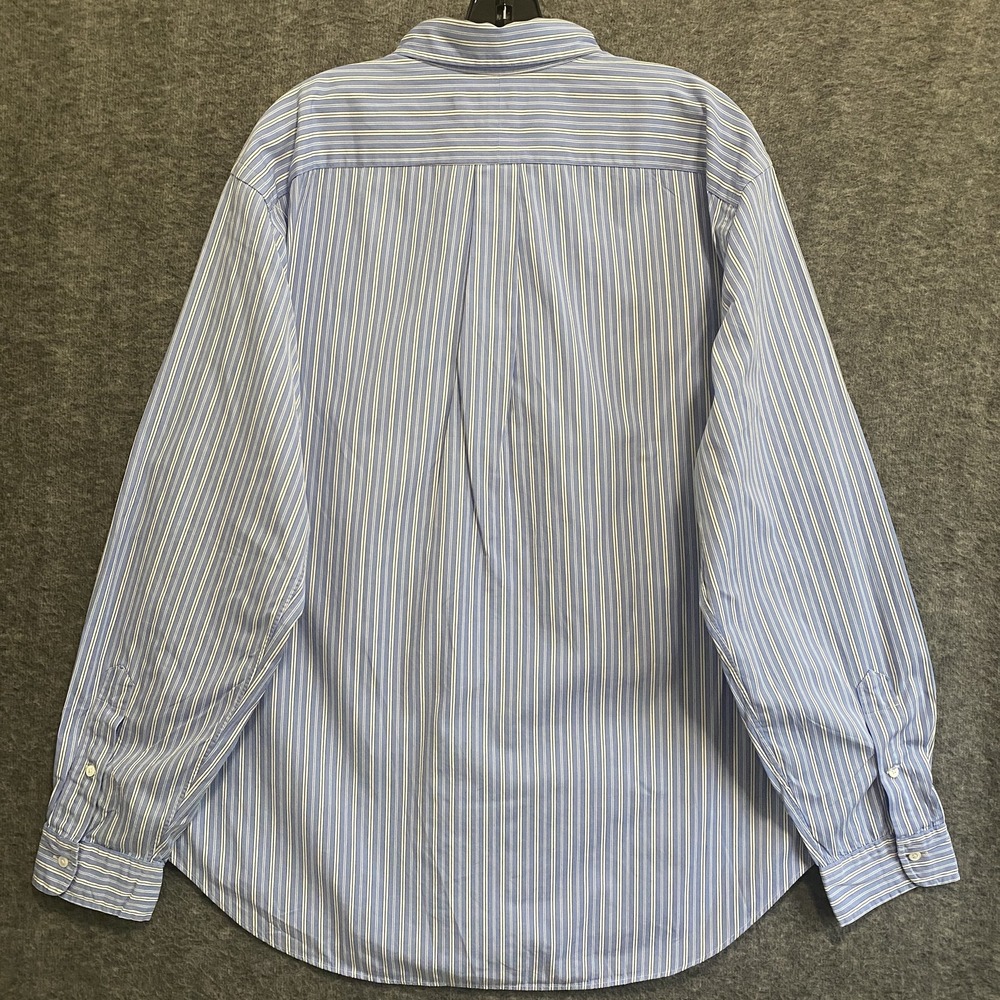 Ralph Lauren Shirt Mens XL‎ Blue Striped Classic Fit Button Down Preppy Office - Picture 5 of 9
